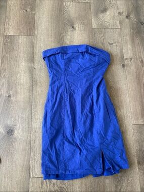 Women's Strapless Cobalt Blue Bodycon Dress
